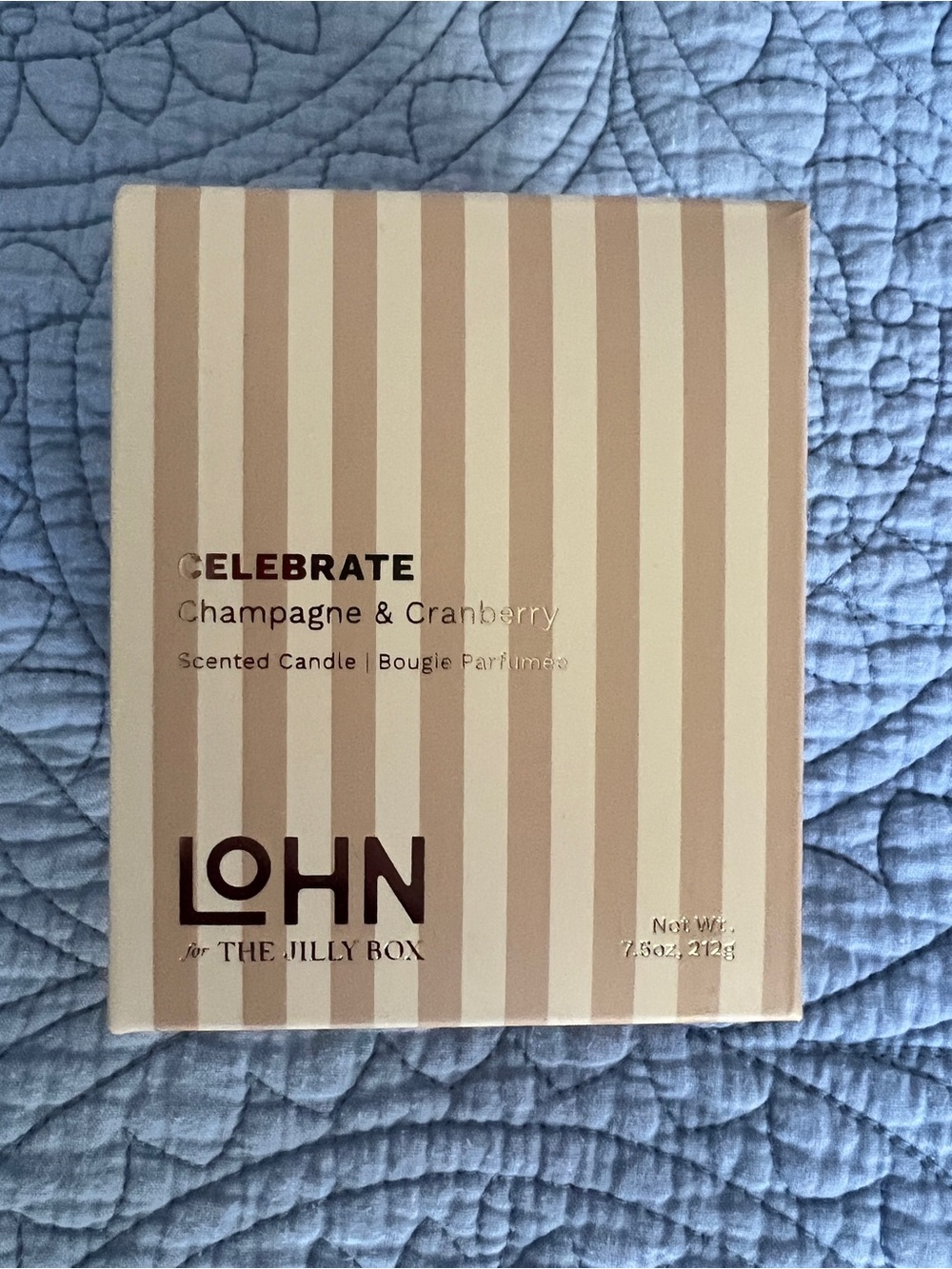 LOHN for The Jilly Box Celebrate Champagne & Cranberry Scented Candle